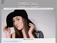 Tablet Screenshot of opencallmodelandtalent.com